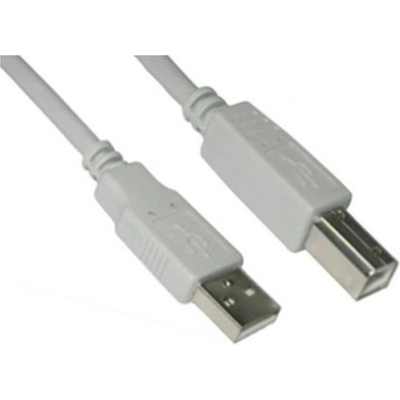 VCOM Кабел VCom CU201, USB A(м) към USB B(м), 3m, бял