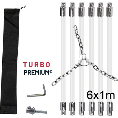 Turbo Premium Rotačná kefa na čistenie komína s reťazovou hlavou set 6 m – Zboží Dáma