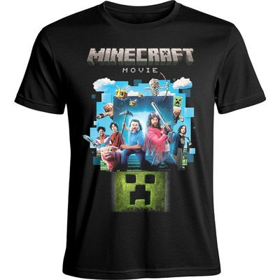 Tričko Minecraft Movie černá