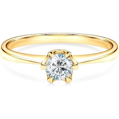 Savicki zásnubní prsten Triumph of Love žluté zlato bílý safír PI Z SZ 00079