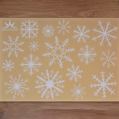 DECOLED Dekoratívny polep do okien A4 vločky