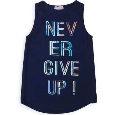 Minoti dívčí tílko s nápisem NEVER GIVE UP modré