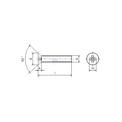 Šroub DIN 965 PH M2,5 x 8 ZB / balení 1000 ks – Zboží Mobilmania