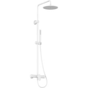 RAVAK Spring - Душ комплект със смесител, диаметър 25 см, матово бял X070581 (X070581)