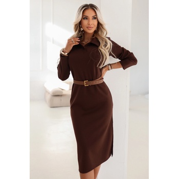 numoco basic Елегантна кафява рокля 649-1nmc-2773 - Кафяв, размер uni