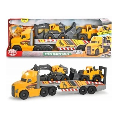 Dickie Toys Dickie: Работен камион на Volvo за транспортиране на камион Mack - 70 см