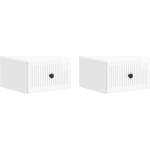 vidaXL Спален шкаф с монтаж на стена 2 бр. Бял гланц 33 x 34, 5 x 20 см (897924)