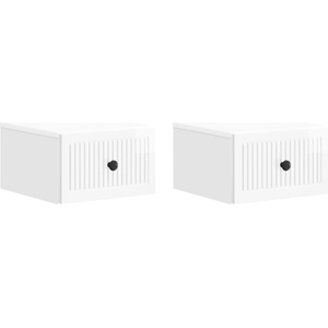 vidaXL Спален шкаф с монтаж на стена 2 бр. Бял гланц 33 x 34, 5 x 20 см (897924)