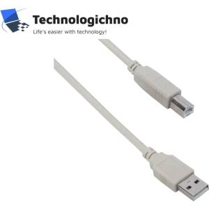 DeTech Кабел за принтер USB 1.5m HQ White (09050210008)