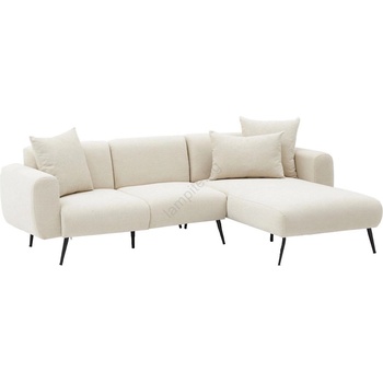 Asir Ъглов диван в l форма pisa, кремав, с разположение вдясно (as3137)