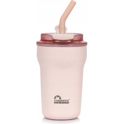 Majestic Sport Termohrnek s brčkem a náustkem 420 ml rúžový