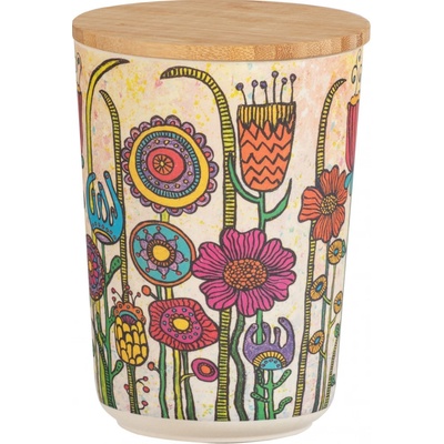 Wenko Dóza s bambusovým viečkom Flowers 700 ml