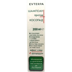  Evterpa медицински шампоан против косопад, 200мл