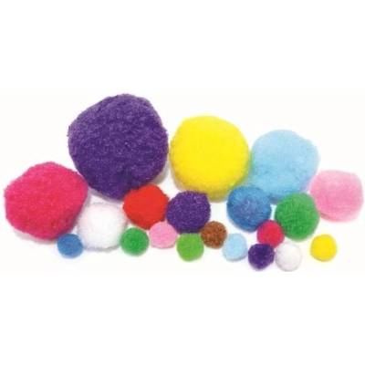 Samolepicí Pom Pom kuličky APLI Jumbo mix velikostí a barev 500 ks