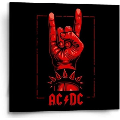 Sablio Obraz ACDC Červená ruka - 50x50 cm