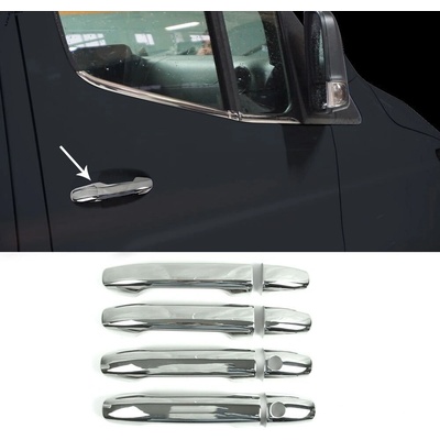 Nerez chróm kryty kľučiek Mercedes Sprinter W907 2018-2023 8 ks