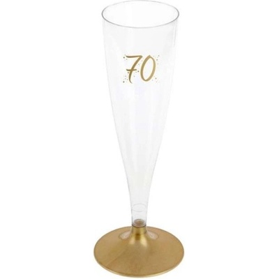 Santex Poháre plastové 70. narodeniny zlaté 14 cl