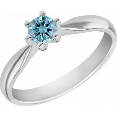 Eppi Zásnubný prsteň s certifikovaným fancy blue lab grown diamantom Iravan RE45197