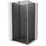 Mexen Velar L плъзгаща се душ кабина 110 x 90 см, графит, розово злато - 871-110-090-43-60 (871-110-090-43-60)