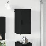 vidaXL Шкаф за баня Черно 30 x 31, 5 x 61 см Инженерна дървесина, Метал (883345)