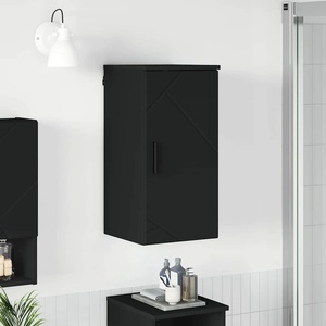vidaXL Шкаф за баня Черно 30 x 31, 5 x 61 см Инженерна дървесина, Метал (883345)