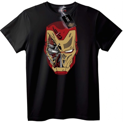 NOONEBRAND Тениска Глава на робот - 4XL, Black