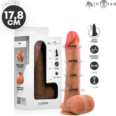 Mr intense gary s ultra-realistic silicone cock with testicles 17.8 cm