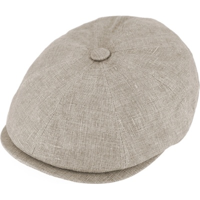 Fiebig Headwear since 1903 Lněná béžová bekovka 8-panel
