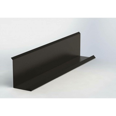 Lemování zdí klasik r.š.333mm pozinkované Lakované RAL 8019 šedohnědá s folií dl.2m