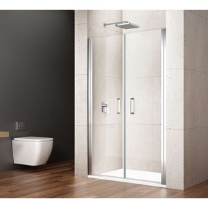 SAPHO Loro - Двукрилни душ-врати 90 см, прозрачно стъкло/хром GN4390 (GN4390)