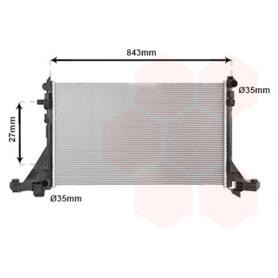 Chladič vody pro motor VAN WEZEL 43012723