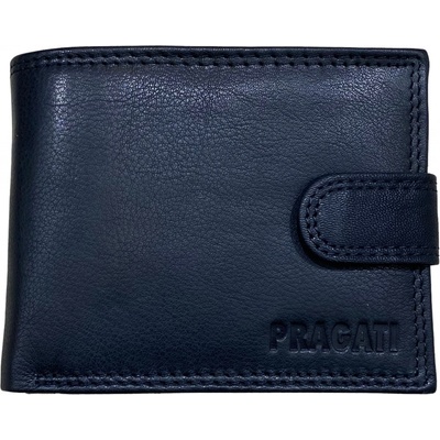 Pragati Fashion pánská kožená černá s přezkou