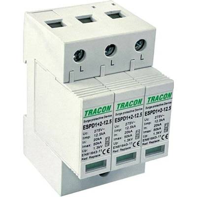 Tracon electric Svodič přepětí AC typ T1+T2 ESPD1+2-12.5-3P