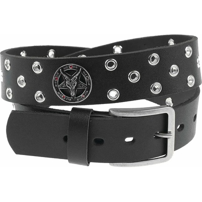 Leather & steel fashion колан Бафомет - lsf2 33-сребрист