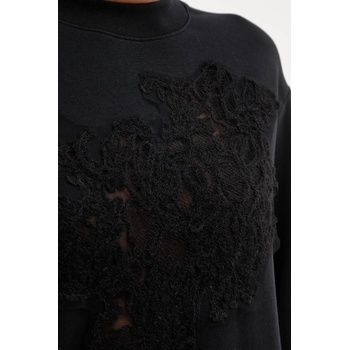 Ermanno Scervino Суичър Ermanno Scervino в черно с апликация D474M607LEM (D474M607LEM)