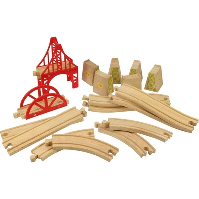 Bigjigs Set kolejí s mosty 18ks