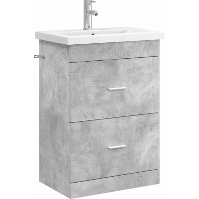 vidaXL Комплект мебели за баня Бетонно сиво 61 x 40 x 84, 5 см (3404369)
