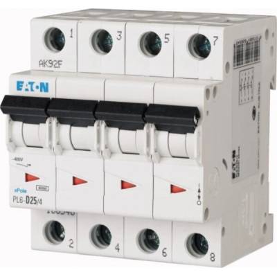Eaton 4P B 25A 6kA AC PL6-B25/4 166498