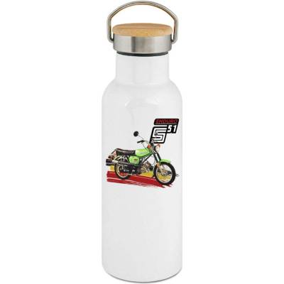 123TRIKO termoska Simson S51 Enduro, zelený V1 500 ml motorka
