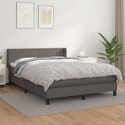 vidaXL 11461.3130665 Boxspring postel s matrací šedá umělá kůže