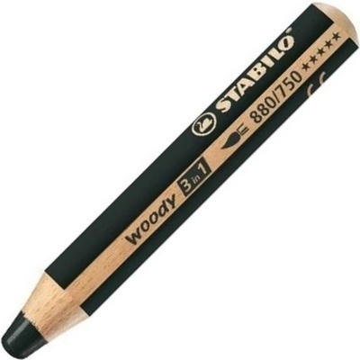 Stabilo Woody 3 in1 vIacúčelová farbička čierna 880 750