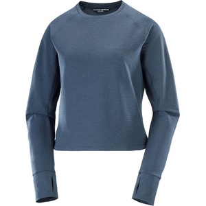Salomon Дамски поларен пуловер Salomon Women's Sntial Lightwarm Crew Neck Fleece jumper - Blue Nights (105-7210-0112)