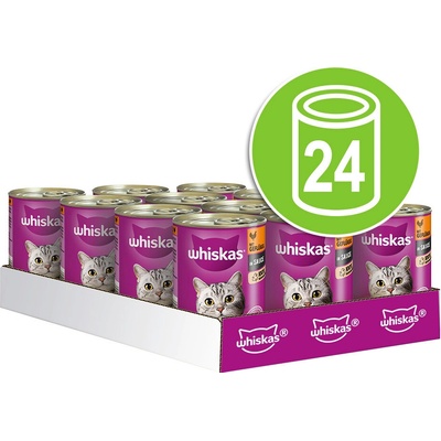 Whiskas 1+ losos v želé 24 x 400 g