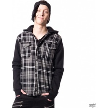 VIXXSIN QUINN JACKET MENS GREY CHECK Čierna