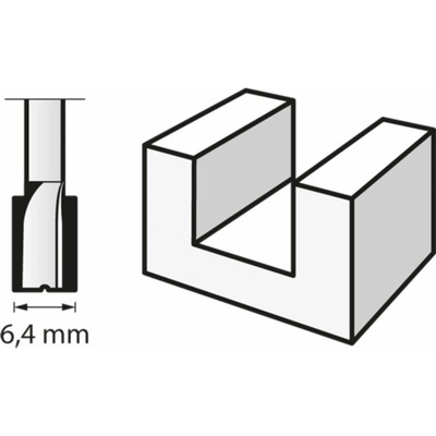 Dremel(R) Fréza drážkovací 6, 4 mm 654