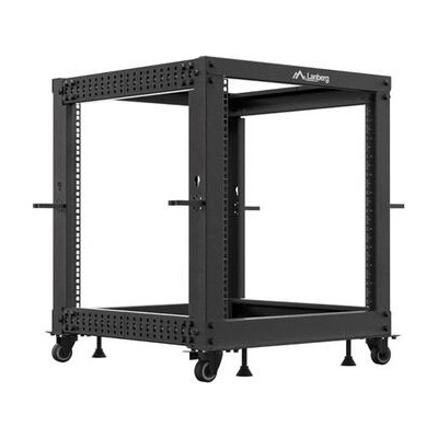 Lanberg Комуникационен шкаф, Lanberg open rack 19" 12U 600x600-1100 adjustable black (OR01-6112-B)