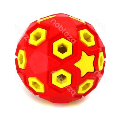 Nobleza gumový míč star 8 cm červená