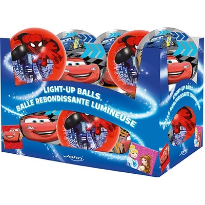 John Míč svítící Cars & Spider Man 100mm