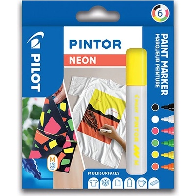 PILOT Pintor Medium Súprava akrylových popisovačov 1,5-2,2mm - Neon 6 ks