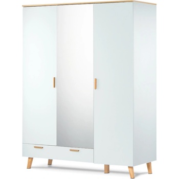 Konsimo Frisk se zrcadlem bílá 150 x 195 x 58 cm